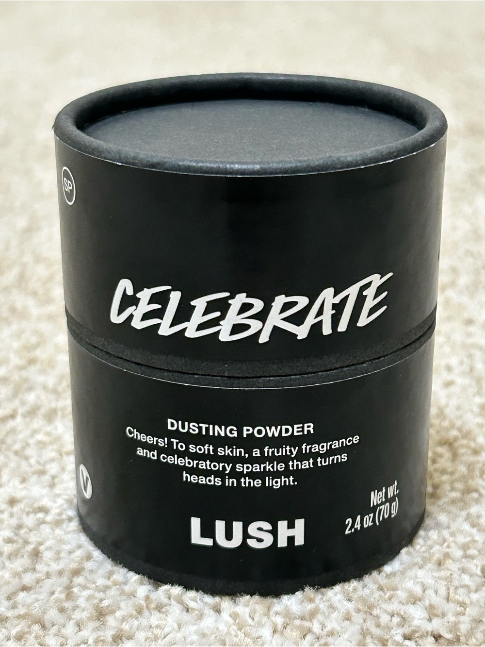 LUSH limited edition Celebrate scented Dusting Powder NEW NEVER USED